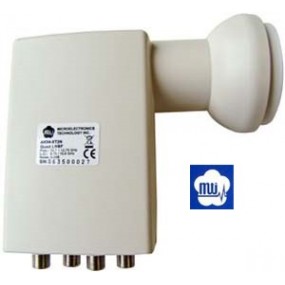 LNB Quad 0.2 dB - 40mm - MTI Pro - MTI AK54 XT2N – 3 ans de garantie