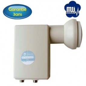 LNB Twin 0,2db - 40mm - MTI - High Line - AP 82 XT2N – 3 ans de garantie