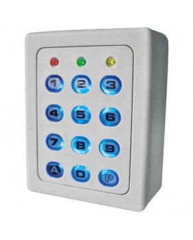 Clavier à code filaire avec touche ABS rétro-éclairé SUBO12 - 12/24V AC/DC - 60 codes