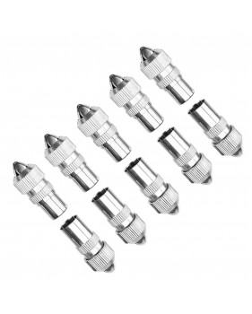 10 Pièces TV Connecteur Prise - Kit de Connecteurs Coaxiaux D'antenne TV - 5 Femelles et 5 Mâles RF, Adaptateurs D'antenne Coaxi