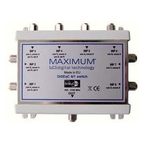 Commutateur DiSEqC 2.0 - étanche - 8 entrées / 1 sortie - Best