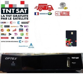 Recepteur Tnt Par Satellite Tntsat Optex  + Carte Tntsat