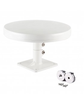 Antenne TV TNT HD 4K Omnidirectionnelle 65dB + 4 socles magnétiques - Camping Car Caravane Camion Fourgon Bateau Poids Lourd