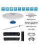Kit Antenne Omnidirectionnelle DVB-T T4 + Mat Traversant + Récepteur TNT ASTON DIVA HD CONNECT T2 + Câble coaxial 10m + Câble HD