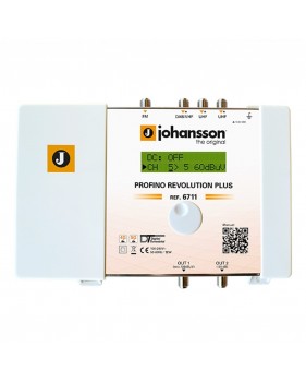 Amplificateur à filtre terrestre programmable 4 entrées - 1 FM + 1 DAB/VHF + 2 UHF, plus de 50 Canaux, AGC, Téléalimentation 12-