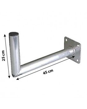 Bras coudé en Aluminium diamètre 48 mm Déport 45cm Hauteur 25cm