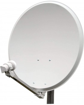 Triax Parabole Satellite Acier 65 Cm + Lnb Single Universel Idéal Astra Hotbird Eutelsat