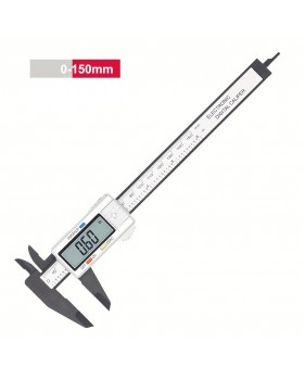 Outil de mesure à pied à coulisse micromètre numérique en plastique 6 pouces 150 mm avec grand écran LCD