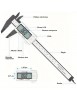Outil de mesure à pied à coulisse micromètre numérique en plastique 6 pouces 150 mm avec grand écran LCD