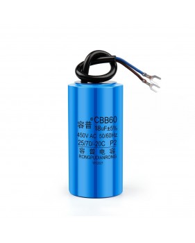 Condensateur de démarrage CBB60 18 UF 450V Pompe à eau pour puzzles à moteur démarrage 450ylique, pour machine à laver