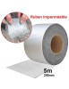 Ruban Imperméable à Haute Température Feuille d'Aluminium 200mm x 5m Butyle Epais Mur Piscine Toit Fissure Réparation de Conduit