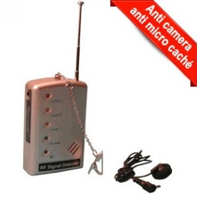 Détecteur de caméra sans fil/ Micros Espion / Téléphones GSM - portée 3 à 5m - 50MHz à 6GHz