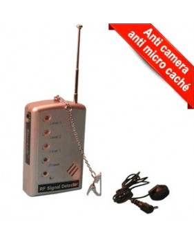 Détecteur de caméra sans fil/ Micros Espion / Téléphones GSM - portée 3 à 5m - 50MHz à 6GHz