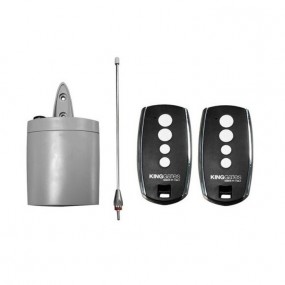 Pack Récepteur Bicanal KING-GATES FREDDY 2 + 2 Télécommandes STYLO 4K - IP55, 480 Utilisateurs, 433.92 MHz, 504 codes max