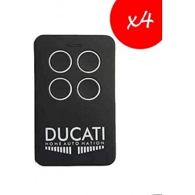 Ducati 6208 Lot De 4 Émetteurs Portatifs À 4 Boutons Avec Télécommande 433,92 Mhz Pour Transmission De Portail