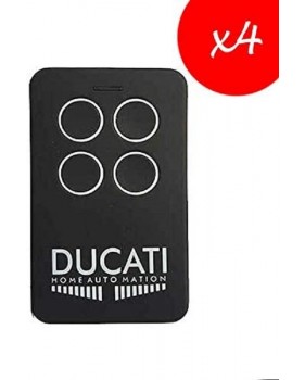 Ducati 6208 Lot De 4 Émetteurs Portatifs À 4 Boutons Avec Télécommande 433,92 Mhz Pour Transmission De Portail