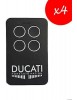 Ducati 6208 Lot De 4 Émetteurs Portatifs À 4 Boutons Avec Télécommande 433,92 Mhz Pour Transmission De Portail