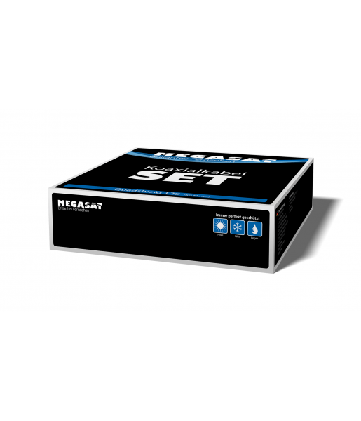 Jeu de câbles coaxiaux Quadshield 120 50m - Ø 7.2mm 110 dB 50m TV 4k Full HD – Quadruple blindage – Protection incendie Eca – Sa