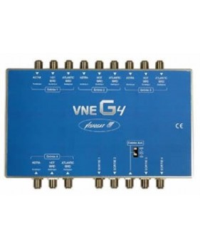 Commutateur DiSEqC - compatible avec G3 et G4 - 12 entrées + 1 entrées terrestre / 4 sorties - Visiosat