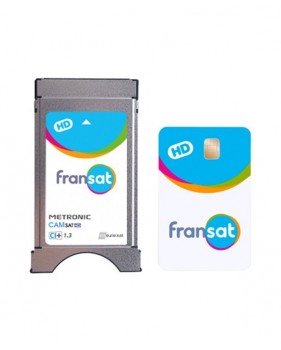 Module Fransat TV satellite Metronic CI+ 1.3 HD + carte Fransat PC7 HD valable 4 ans