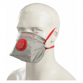Masque FFP3 anti poussières fines avec soupape, avec Valve d'expiration - Protection contre les poussières, fibres et brouillard