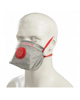 Masque FFP3 anti poussières fines avec soupape, avec Valve d'expiration - Protection contre les poussières, fibres et brouillard
