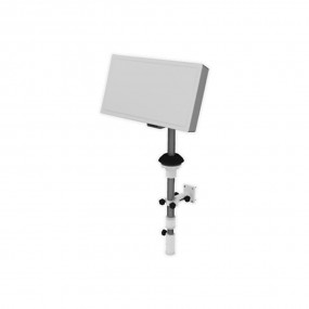 Antenne Satellite Plate CAMP 38 - LNB pour Camping Car Mobile-Home Caravane 33.7 db – 12.75 GHz en Blanc Argent