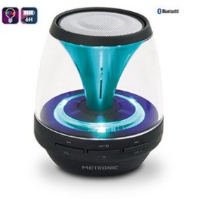 Enceinte lumineuse Bluetooth SPARK - 4 modes lumineux - FM - Metronic