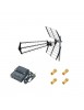 Kit Antenne TNT Trinappe Gain 18dB + Amplificateur TNT 2 Sorties + 4 Fiches F