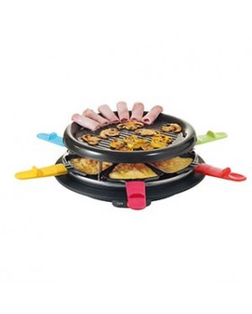 Set à raclette électrique pour 6 personnes - Plateau gril métal - Livré avec 6 caquelons - DomoClip DOM198C