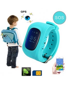 Montre Téléphone pour enfant - Traceur GPS - SOS - GSM - 1 Lecteur de carte SIM - Micro intégré - 400 mAh - Couleurs en option