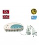 Amplificateur Répartiteur TV FM VHF / UHF TNT HD 1 entrée 4 sorties - Gain réglable 4 x 25 dB, Fixation murale possible, Interru