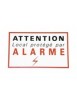 Etiquette local protege alarme 105x65mm