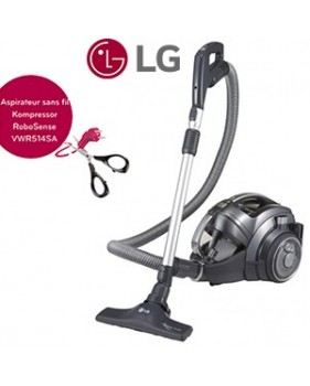 Aspirateur Traineau Sans fil - LG CORDZERO ROBO SENSE VWR 514SA - Sans Sac - 80 dB - 620W - Gris - Batterie Li-ion 80V