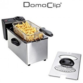 Friteuse électrique 3L - 2000W - Acier inox chromé - DOMOCLIP DOM152