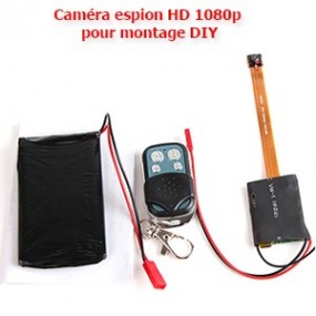 Caméra espion HD 1080p pour montage DIY - avec détection de mouvement - vision nocturne IR- MicroSD jusquà 32Go