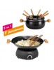 Wok et fondue électrique multifonctions 2 en 1 - 8 personnes - DomoClip