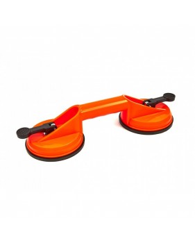 Porte-verre Ventouse avec double tête 60 Kg max HBM - Diamètre 118mm, Pour ateliers, garages, chantiers de construction, menuise