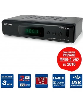 Sedea Récepteur Tnt Terrestre Hd Double Tuner Boitier Tv Multimédia Multilingue