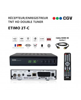 Récepteur Enregistreur Décodeur TNT HD Double Tuner CGV Etimo
