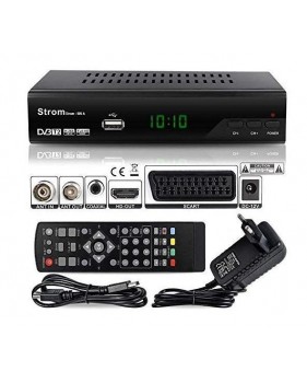 Décodeur Strom 505 Noir TNT Full HD -DVB-T2 - HEVC265 - (HDMI, Péritel, USB, Dolby Digital Plus)