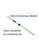 Mât D'antenne Intérieur Blocage Par Molette Pour Caravane Et Camping-car