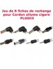Jeu de 8 fiches de rechange pour Cordon allume cigare PLUGC5