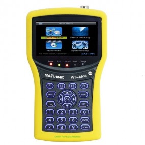 Mesureur De Champ Terrestre Et Tnt Hd - Dvb-t2 - Mpeg 4 - Satlink Ws 6935 - Écran Lcd 4.3 Pouces