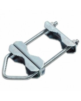 Pack de 2 pince pour Mât Double serrage Megasat en acier - Collier de Fixation pour Mât - Colliers en U 38mm à 63mm