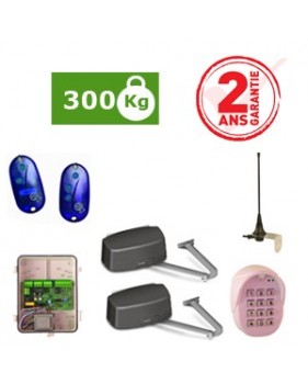 Kit à battants BASIC BR350 – 300Kg - jusqu’à 3,5m - ouverture : 125 ° maxi - 80 cycles / jour