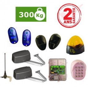 Kit à battants confort BR350 – 300Kg - jusqu’à 3,5m - ouverture : 125 ° maxi - 80 cycles / jour