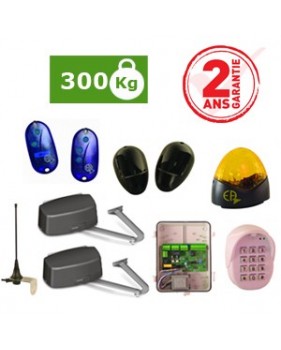 Kit à battants confort BR350 – 300Kg - jusqu’à 3,5m - ouverture : 125 ° maxi - 80 cycles / jour