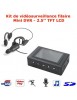 Kit de vidéosurveillance filaire couleur CCD 1/4" type serre tête avec mini DVR portable - écran TFT LCD 2.5"