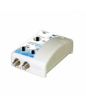 Amplificateur/ Distributeur Tv 29 dB réglable avec 1 entree-2 sorties- Elap 372012